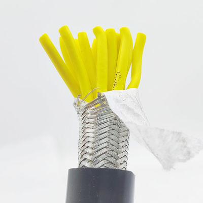 좋은 가격 Dingzun 14-core Tinned Copper Silicone Insulated Silver-plated Copper Shielded Cable (14*1mm² Yellow Core Black Sheath) 온라인